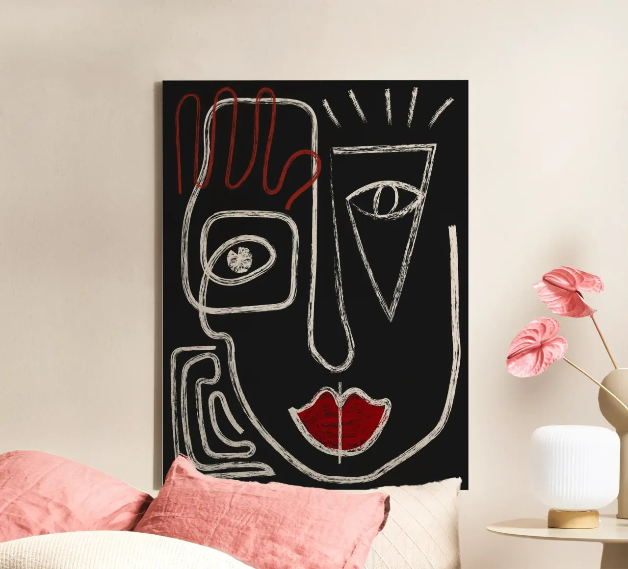 Face Shield canvas met Baklijst van artesutileco