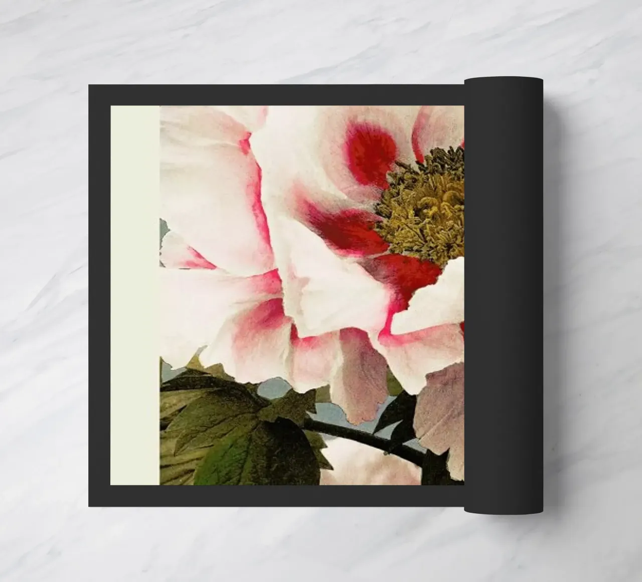 Kazumasa - Tree Peony felpudo de Vintage by JUNIQE