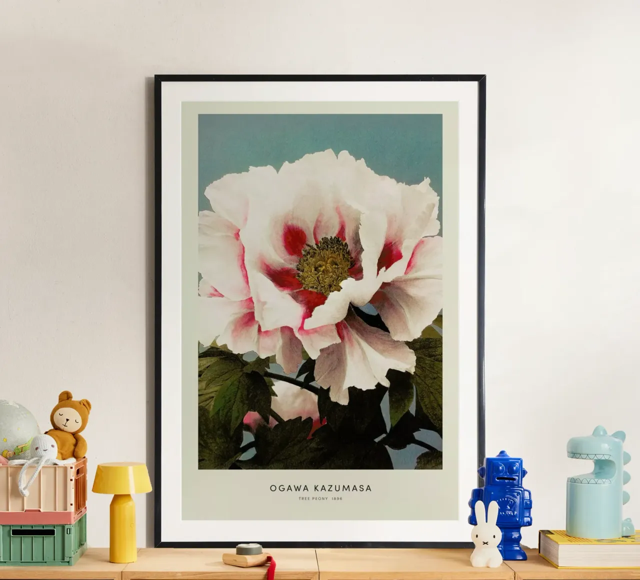 Kazumasa - Tree Peony poster con telaio in plastica da Vintage by JUNIQE