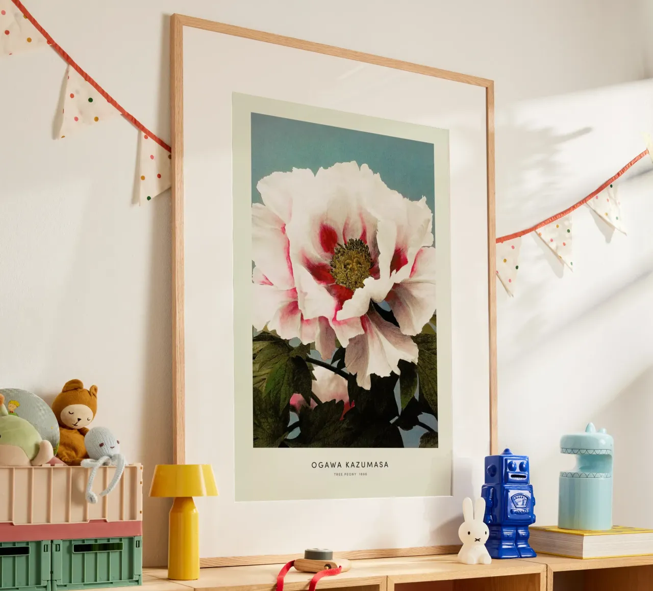 Kazumasa - Tree Peony poster con telaio in plastica da Vintage by JUNIQE