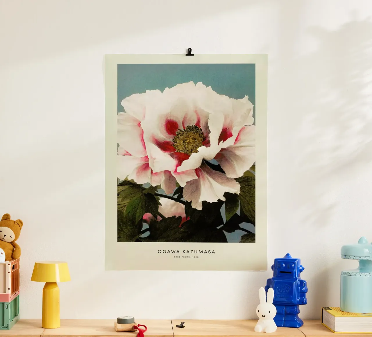 Kazumasa - Tree Peony poster con telaio in plastica da Vintage by JUNIQE