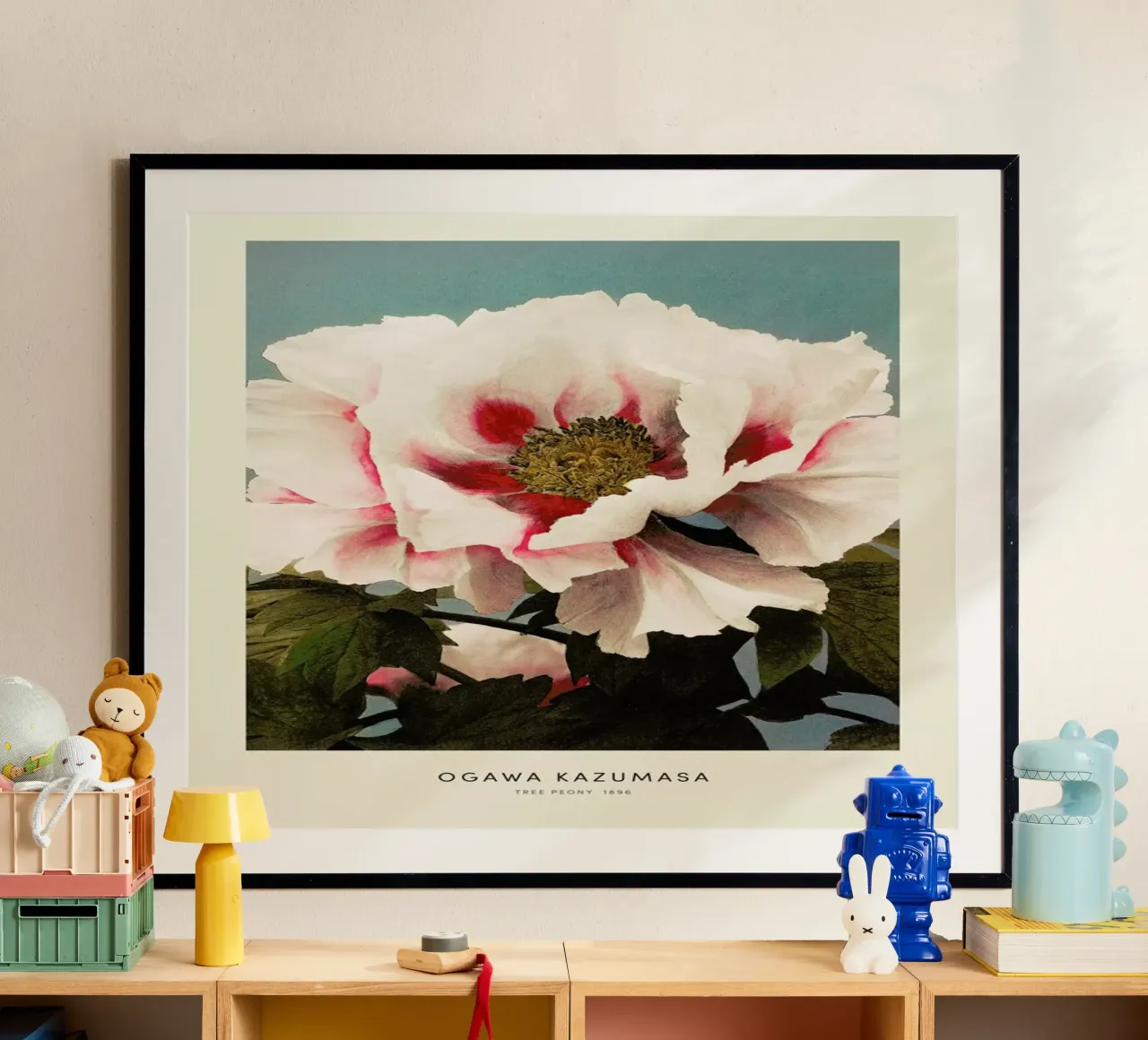 Kazumasa - Tree Peony poster con telaio in plastica da Vintage by JUNIQE