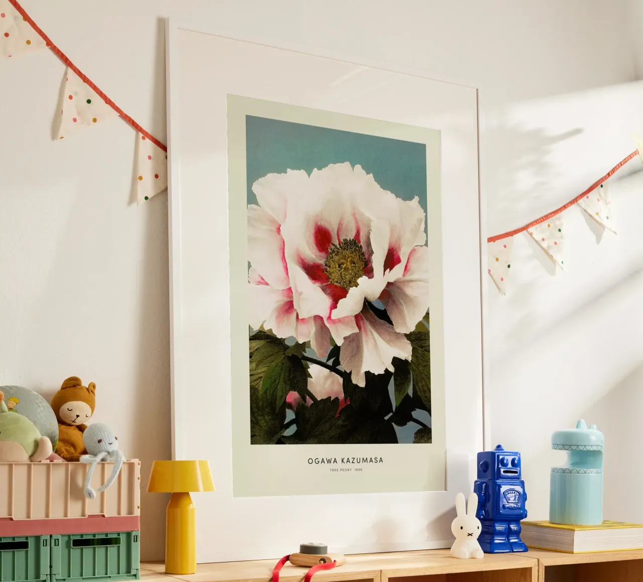 Kazumasa - Tree Peony poster con telaio in plastica da Vintage by JUNIQE
