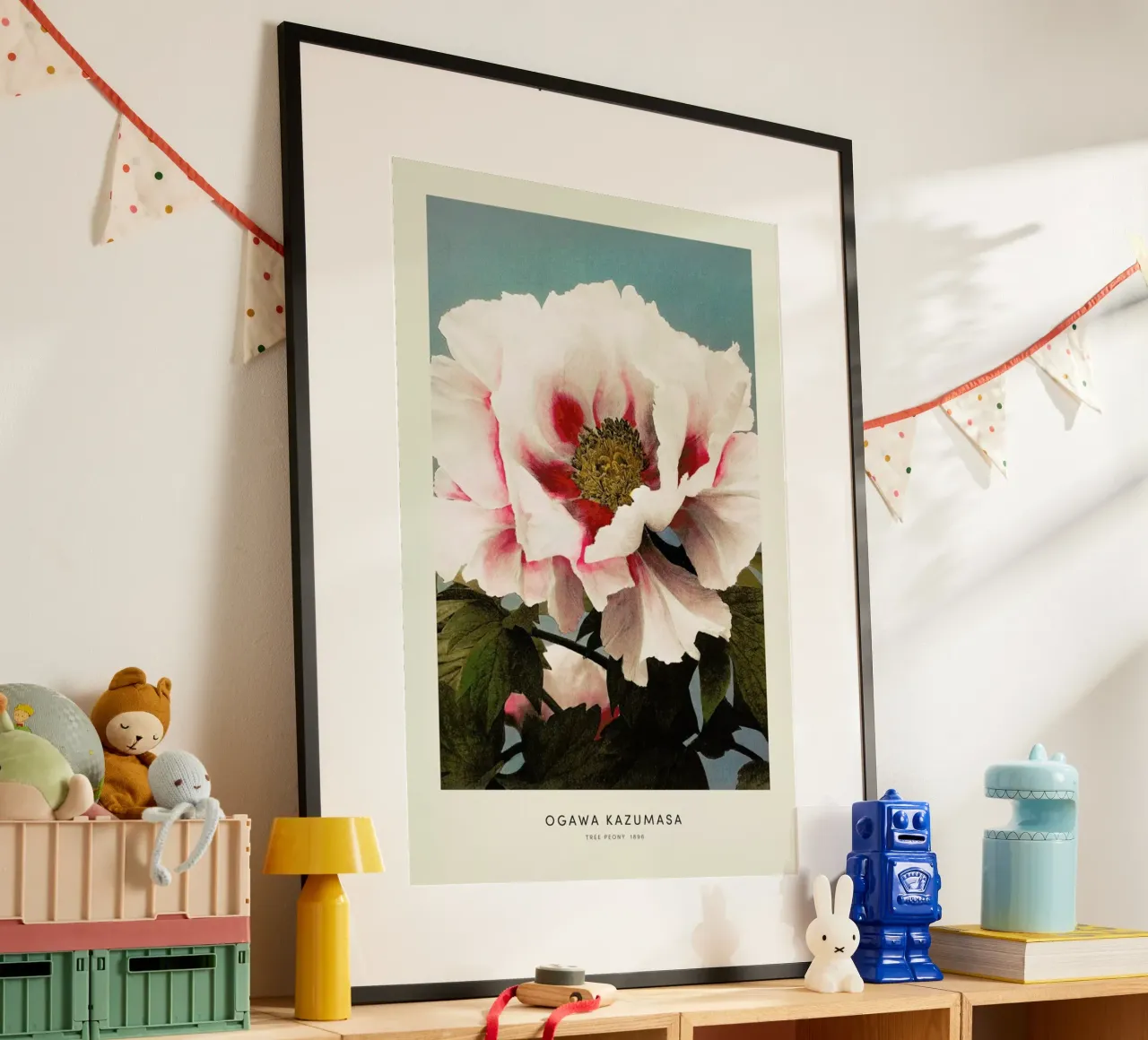 Kazumasa - Tree Peony poster con telaio in plastica da Vintage by JUNIQE