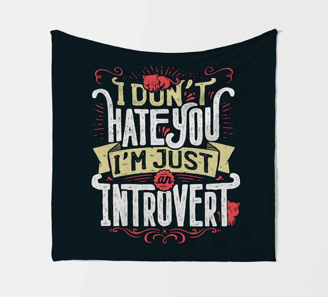 Ich hasse dich nicht, ich bin nur ein introvertierter Mensch. Fleecedecke von Tobe Fonseca