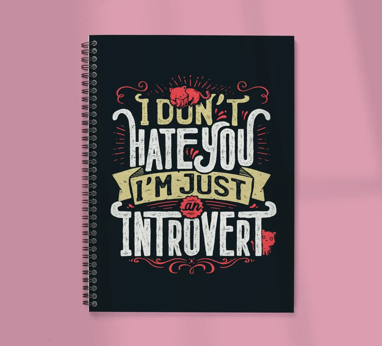 I don't hate you I'm just an introvert spiral notebook by Tobe Fonseca