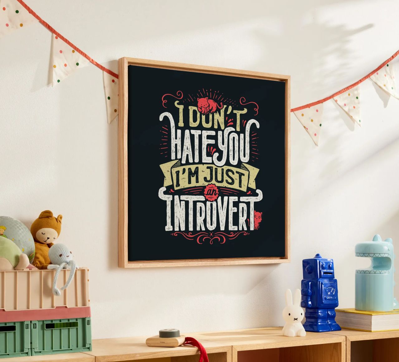 Ich hasse dich nicht, ich bin nur ein introvertierter Mensch. Leinwand von Tobe Fonseca