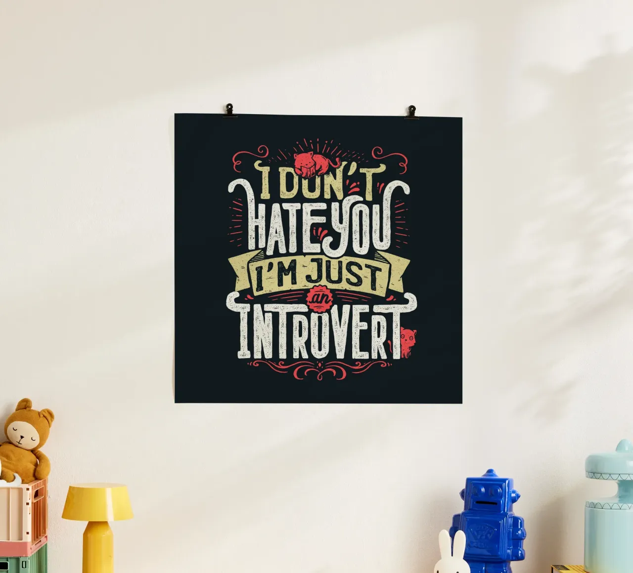 Ik haat je niet ik ben gewoon introvert poster van Tobe Fonseca