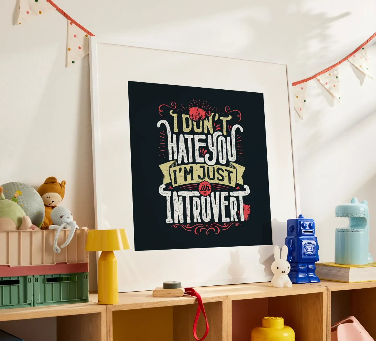 Ik haat je niet ik ben gewoon introvert poster van Tobe Fonseca