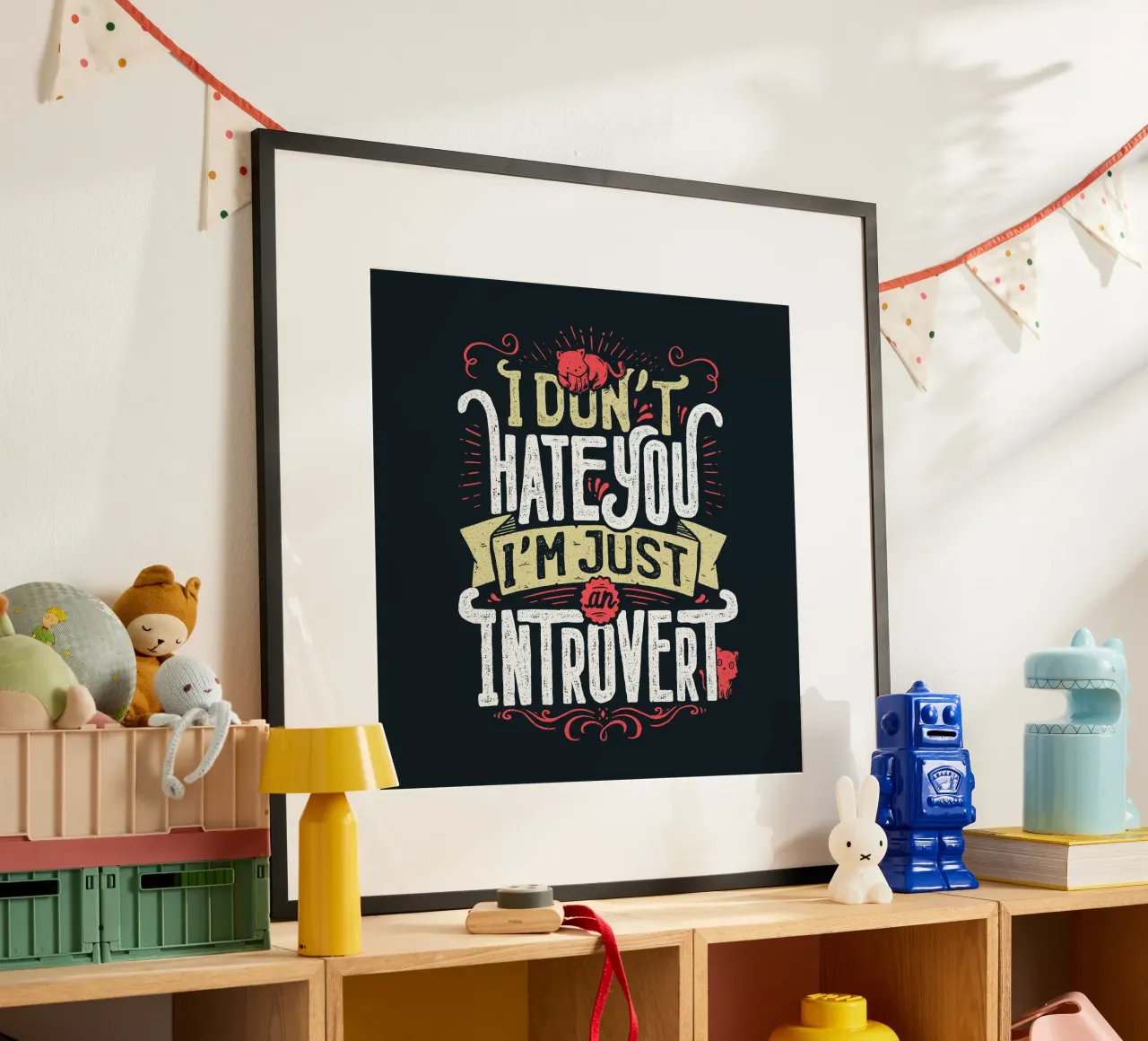 Ik haat je niet ik ben gewoon introvert poster van Tobe Fonseca