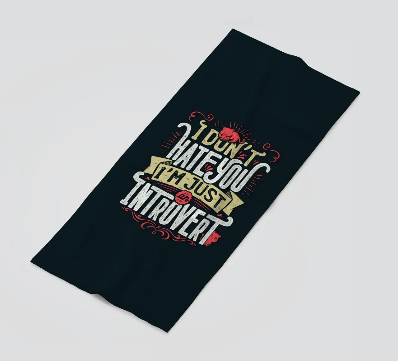 I don't hate you I'm just an introvert beach towel by Tobe Fonseca