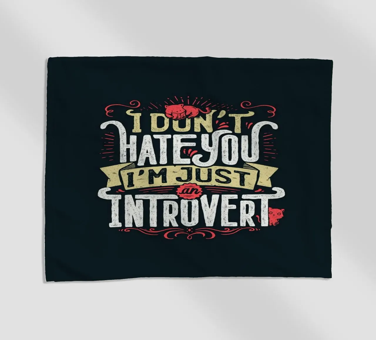 I don't hate you I'm just an introvert beach towel by Tobe Fonseca