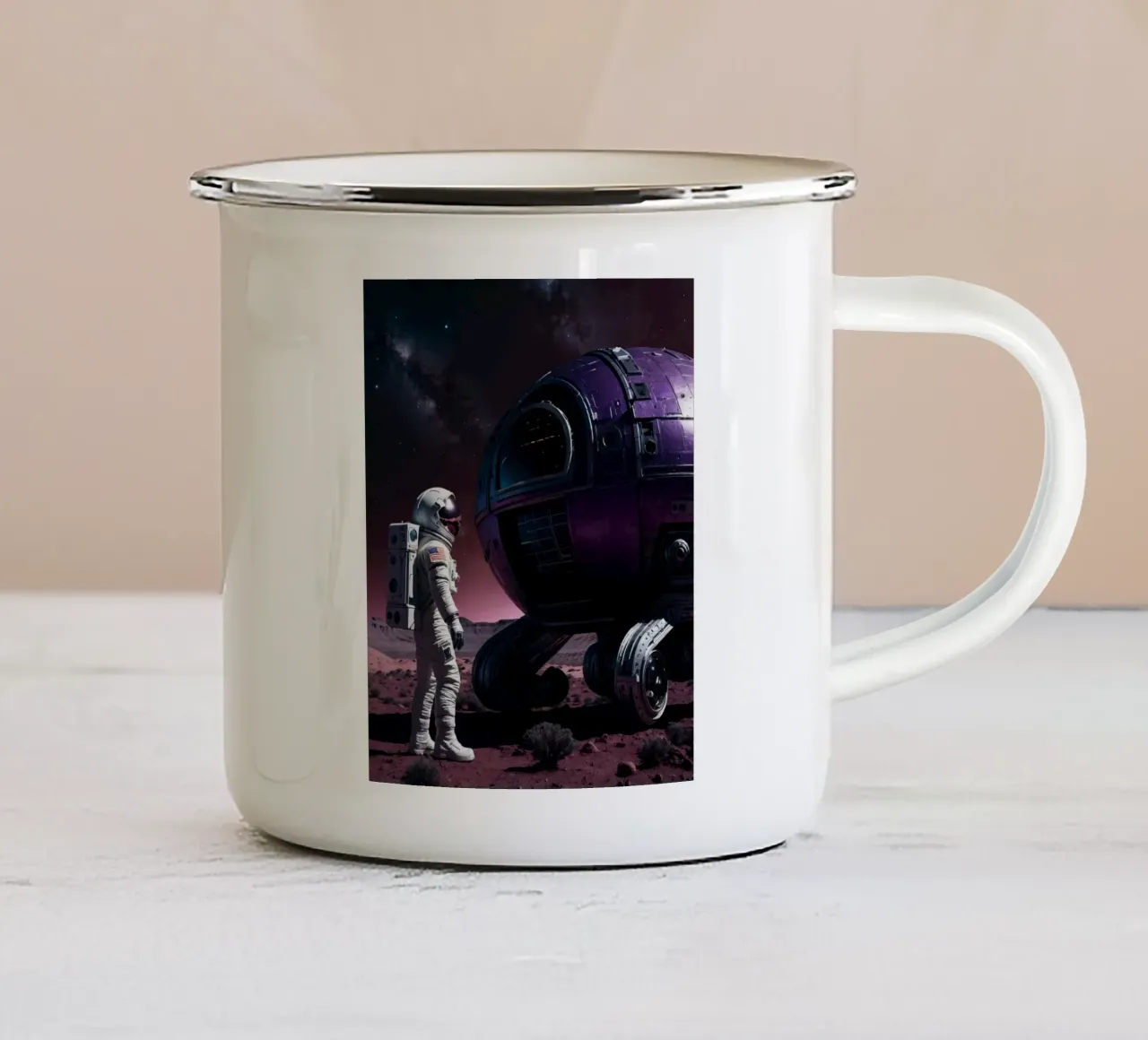 Auralune enamel mug by Stellar Dream Art