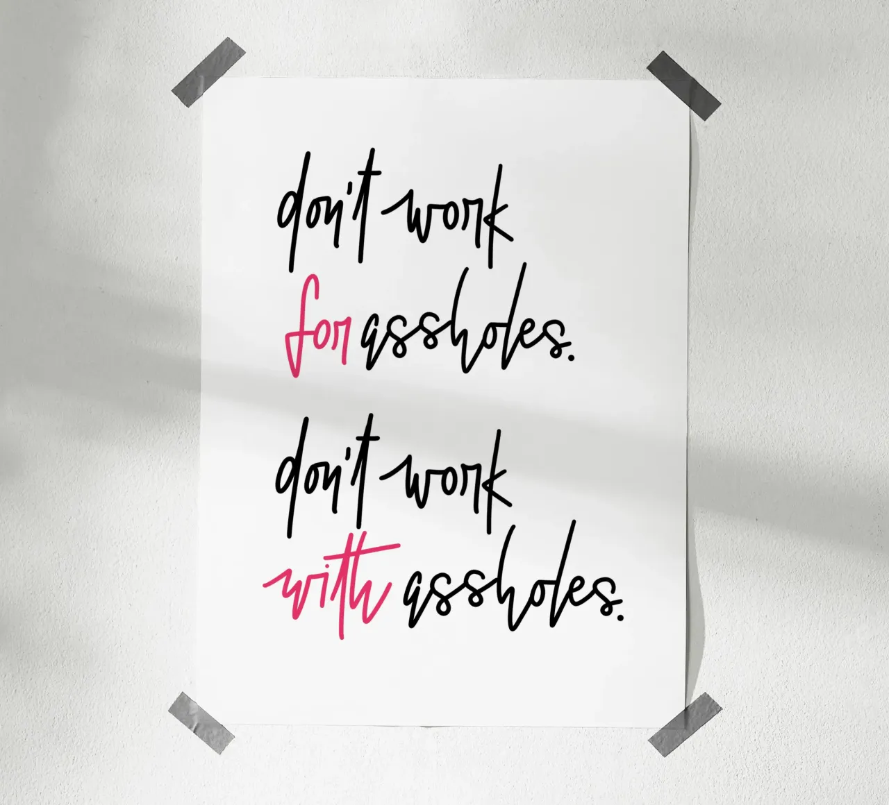 Typografie Poster Statement Office Poster Selbstliebe Power poster con telaio in plastica da LIMITED EDITION LETTERS