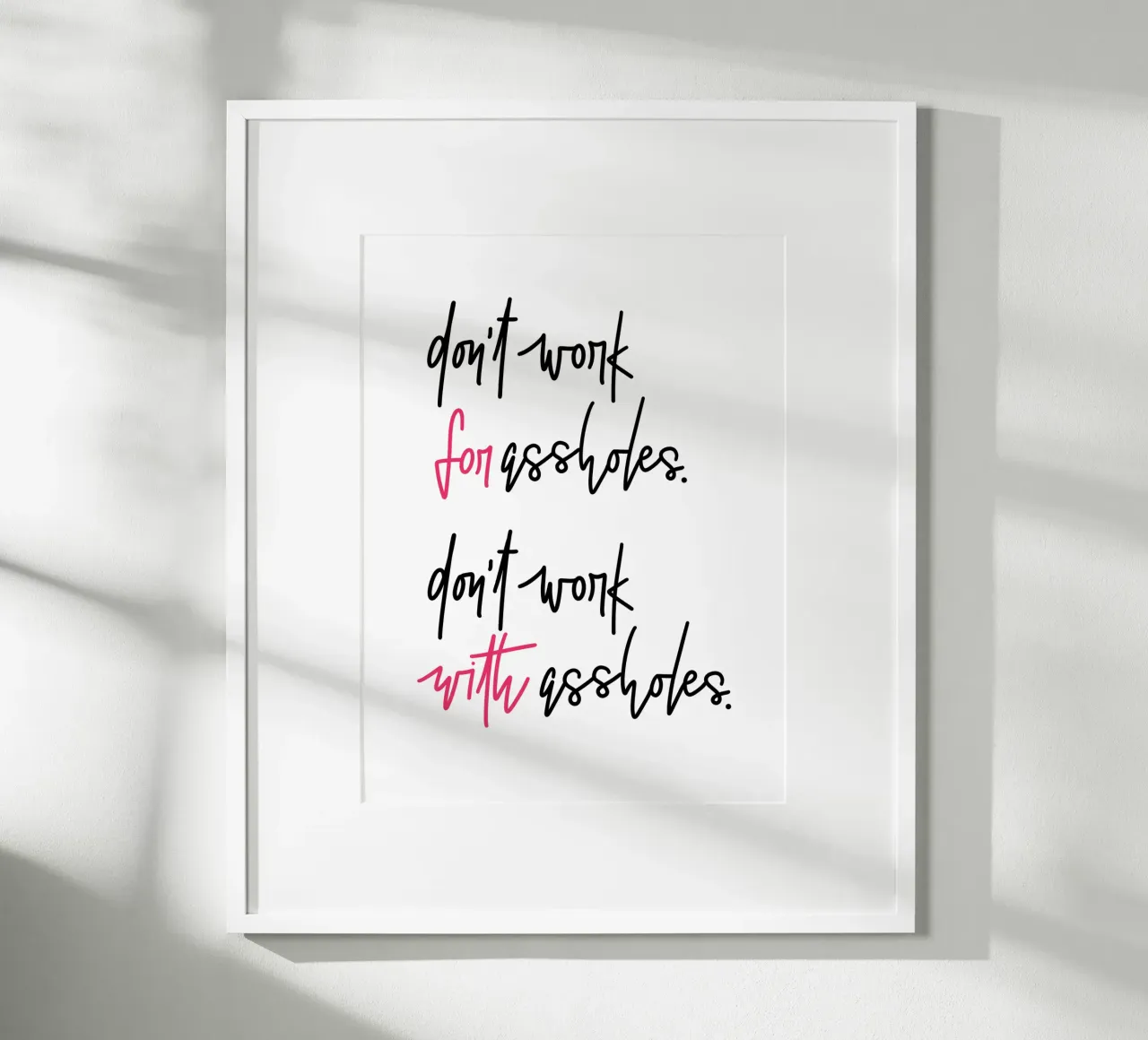 Typografie Poster Statement Office Poster Selbstliebe Power poster con telaio in plastica da LIMITED EDITION LETTERS