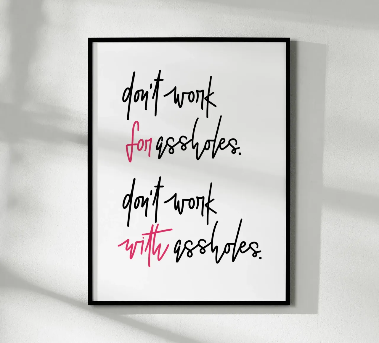 Typografie Poster Statement Office Poster Selbstliebe Power poster con telaio in plastica da LIMITED EDITION LETTERS