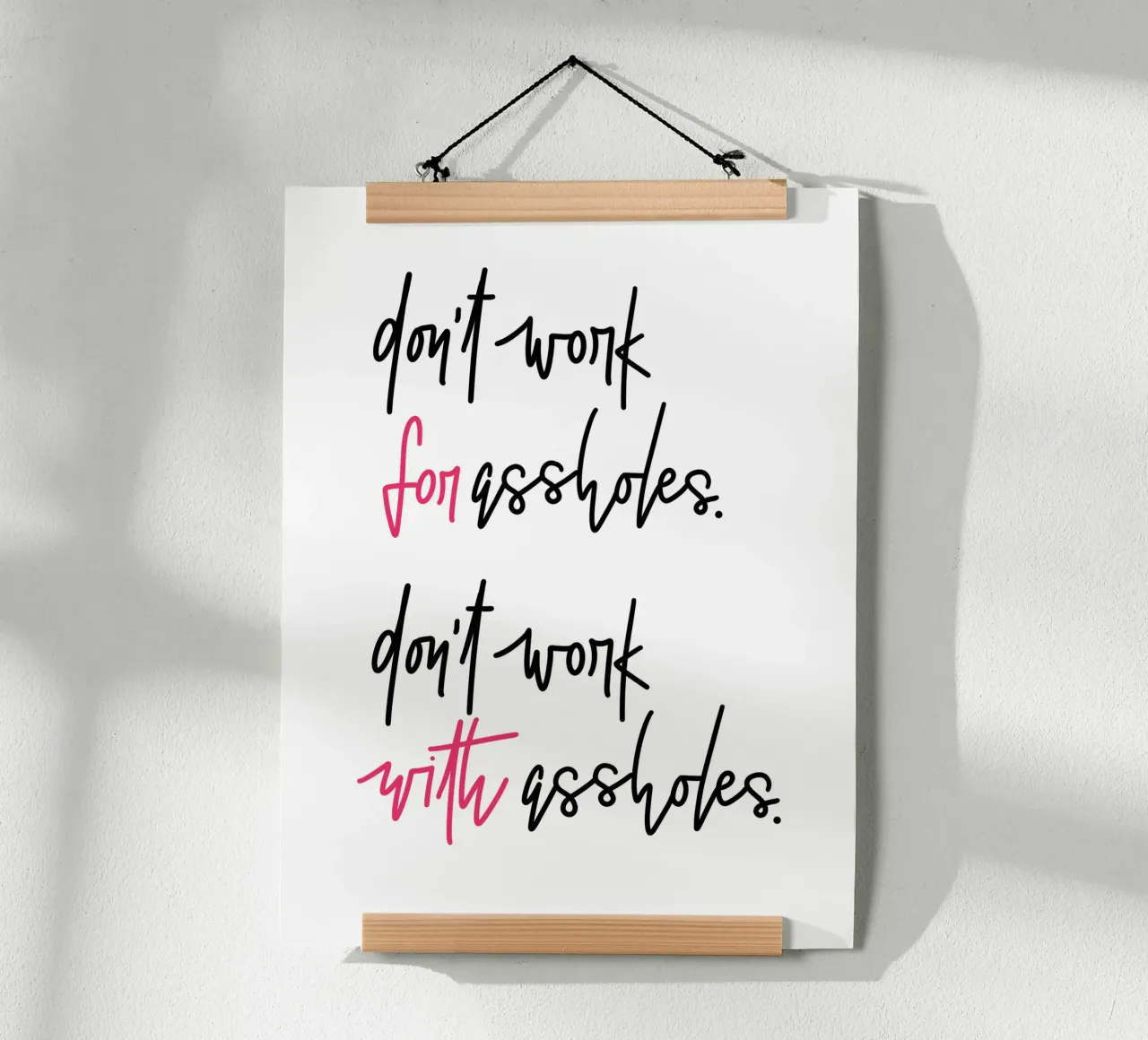 Typografie Poster Statement Office Poster Selbstliebe Power poster con telaio in plastica da LIMITED EDITION LETTERS