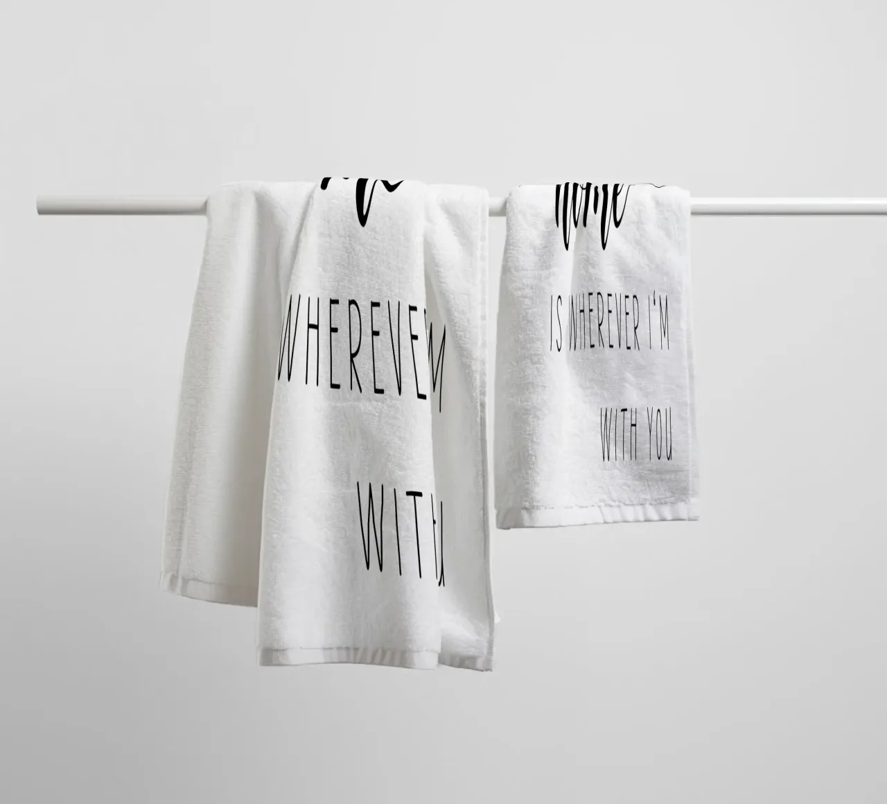 Home Is Wherever I'm With You towel by Shark Printables