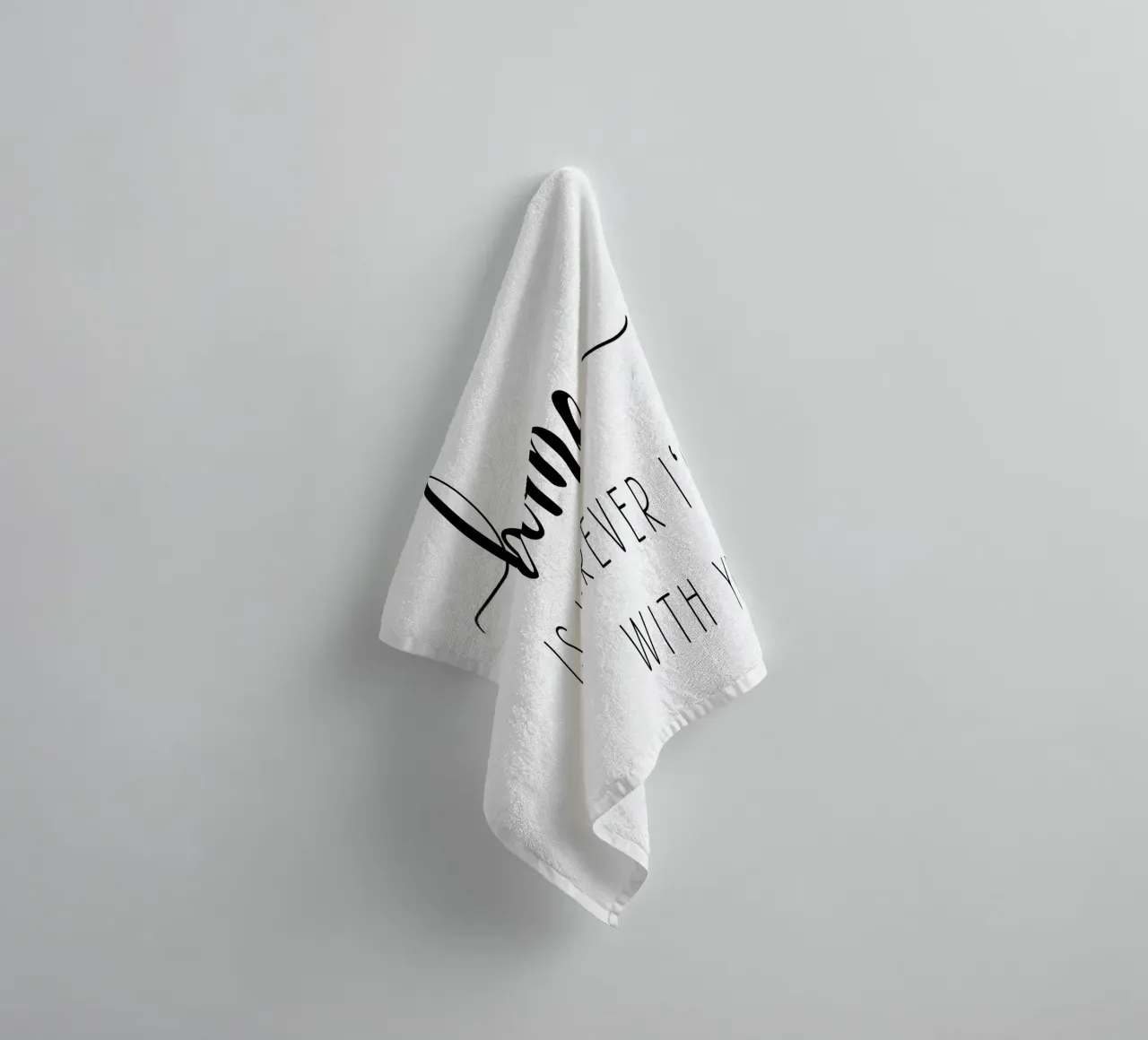 Home Is Wherever I'm With You towel by Shark Printables