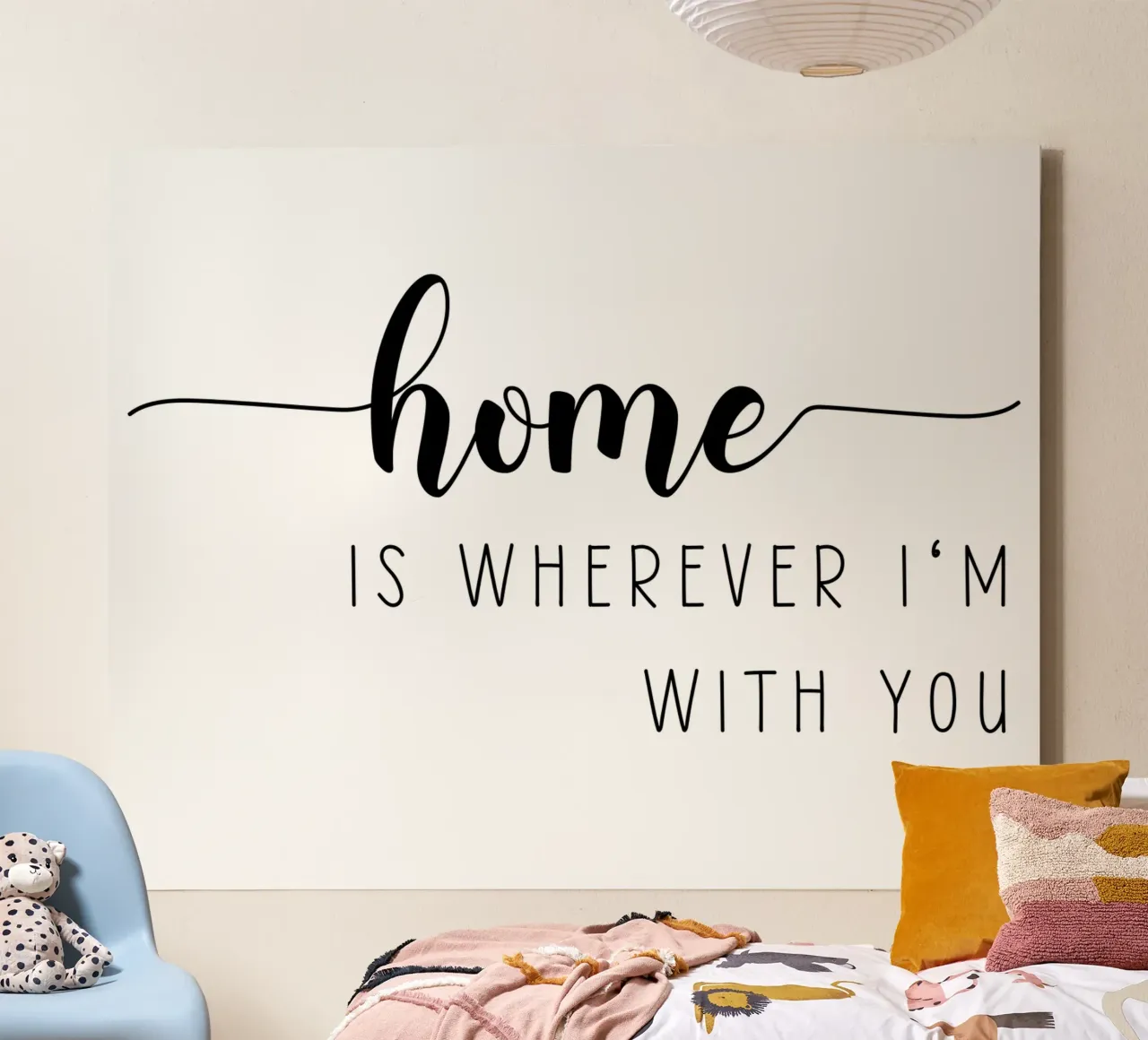 Casa è ovunque io sia con te tela con Cornice a cassetta da Shark Printables