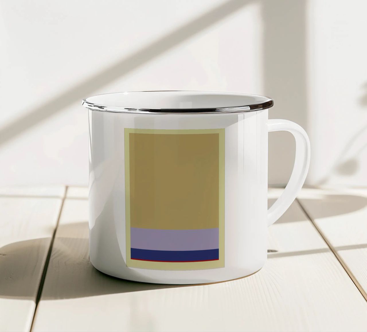 Stripe Yellow 1 tazza in smalto da 170QM