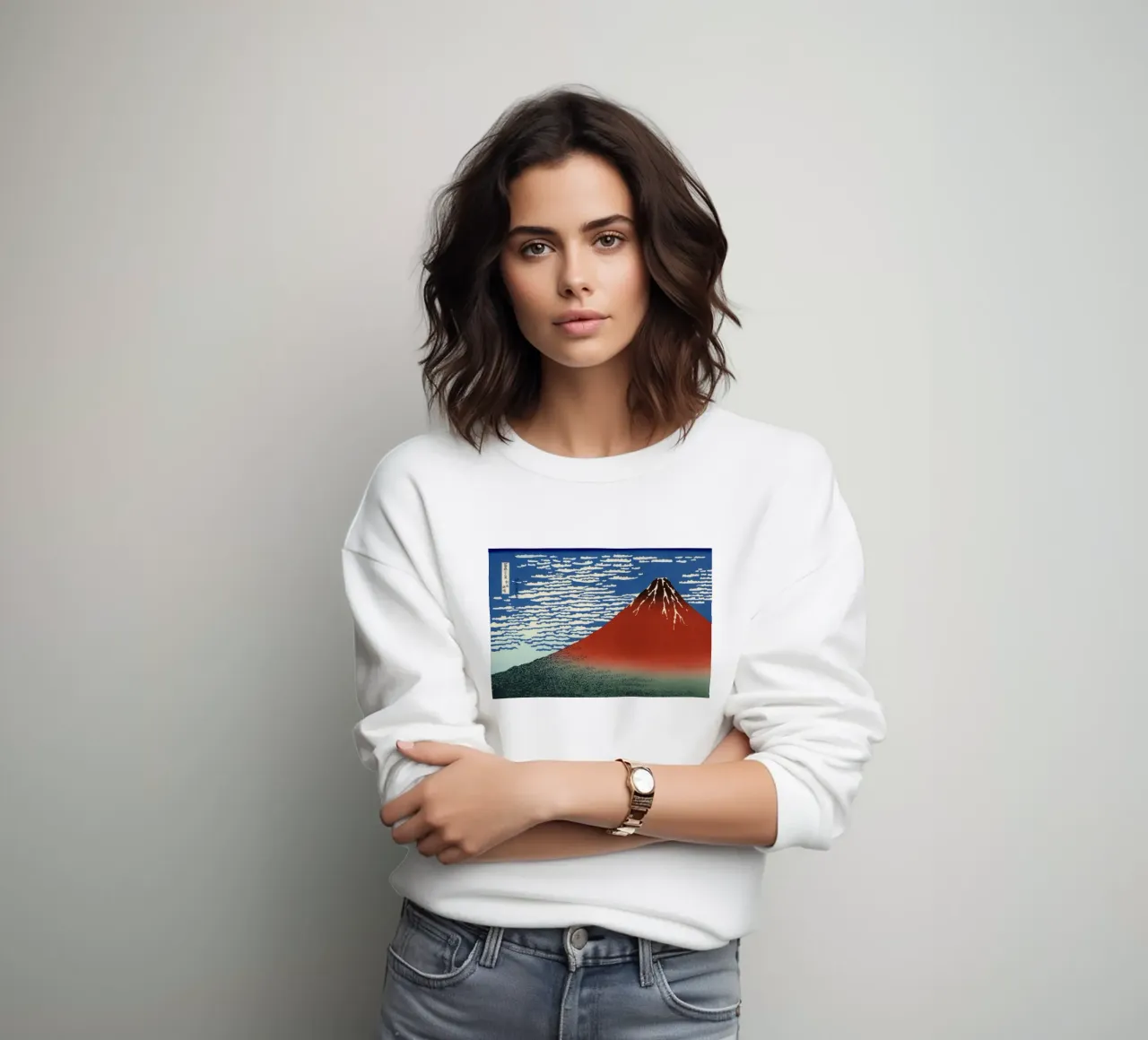 Fuji rosso felpa da khanrosie
