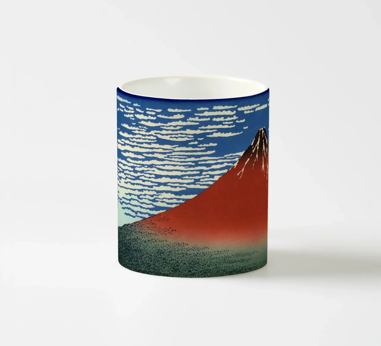 Fuji rosso tazza in ceramica da khanrosie