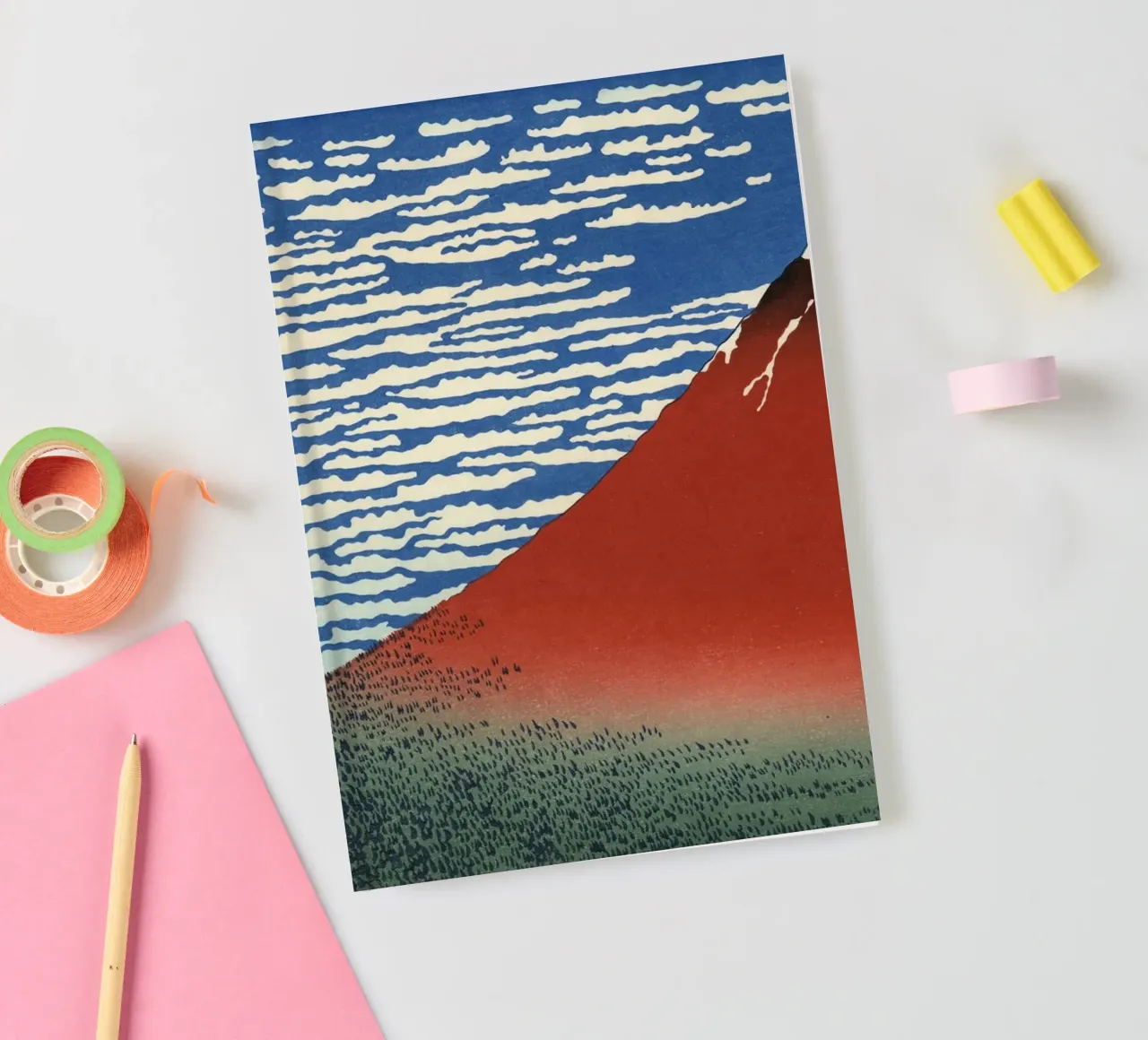 Red Fuji notebook by khanrosie