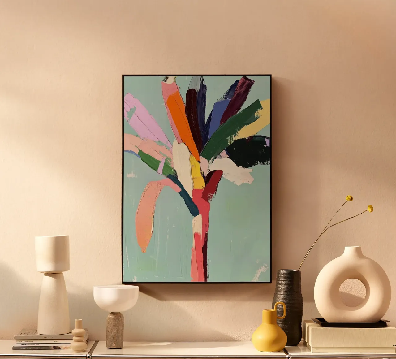 Palme dipinte plexiglass da La Collagerie