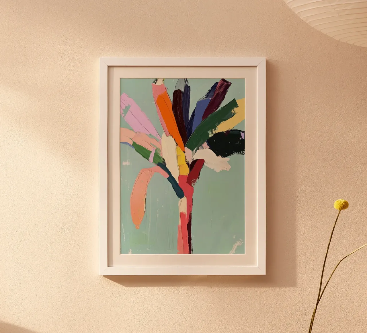 Palme dipinte poster con telaio in plastica da La Collagerie
