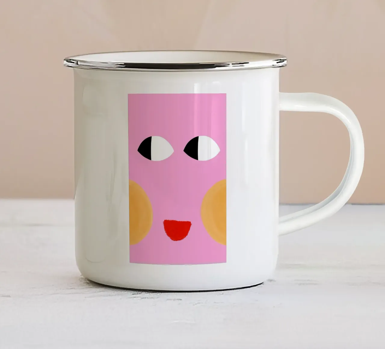 watching you tazza in smalto da designlenamarie