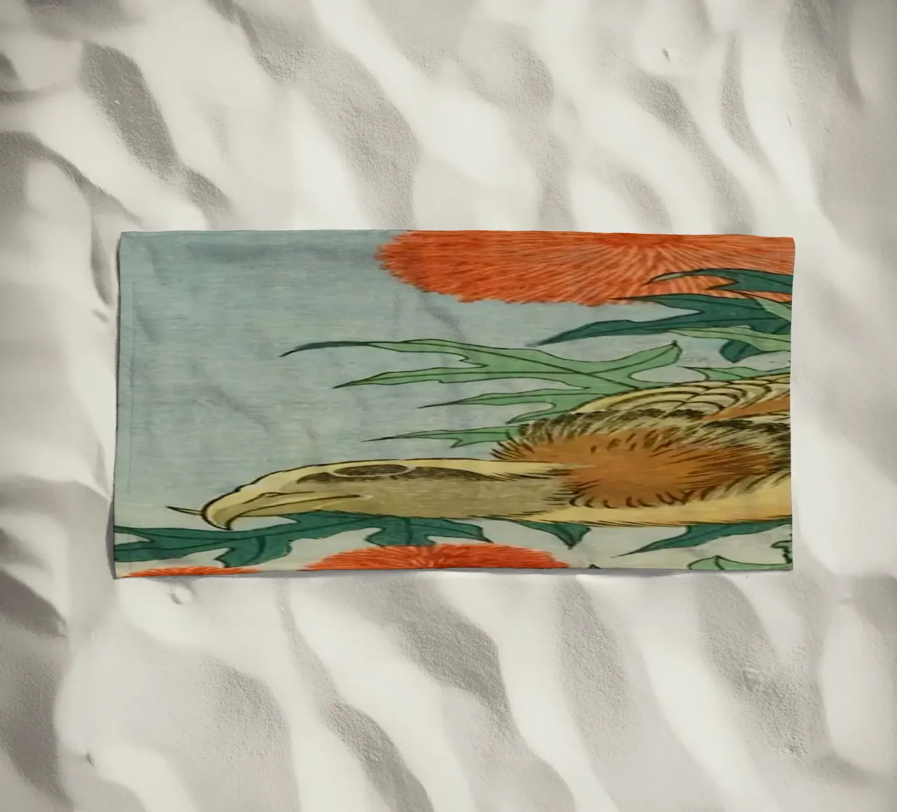 hokusai crocetta e cardo telo mare da khanrosie