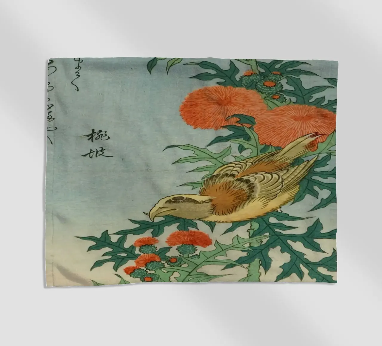 hokusai crocetta e cardo telo mare da khanrosie