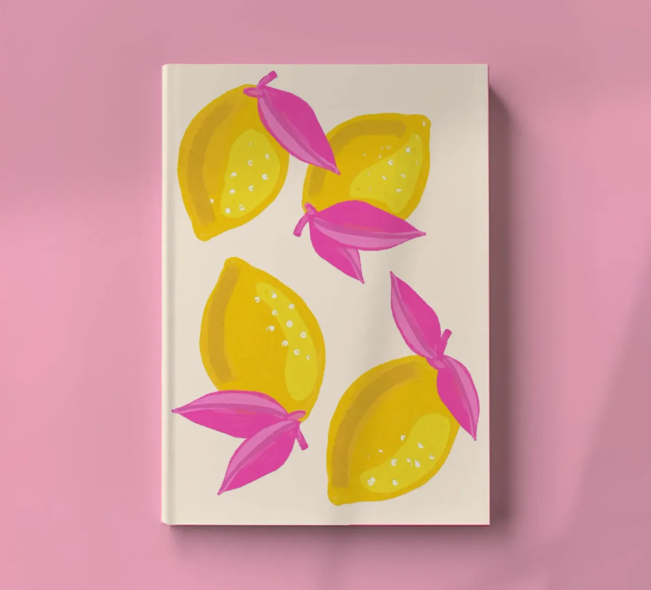 pinky lemon notebook by designlenamarie