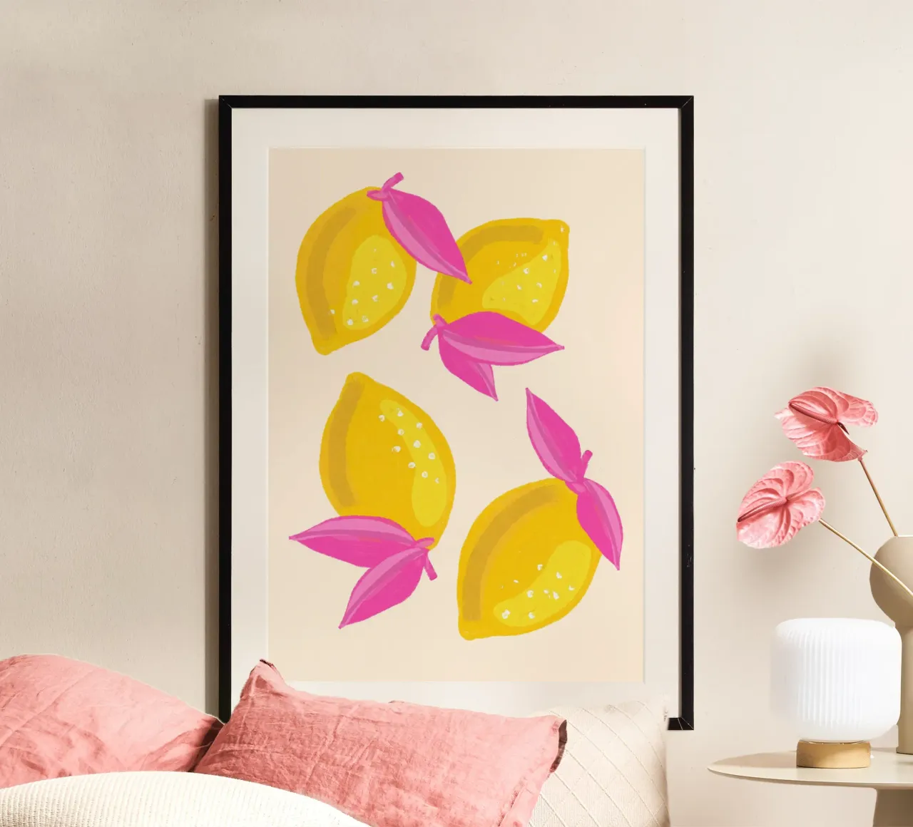 pinky lemon poster da designlenamarie