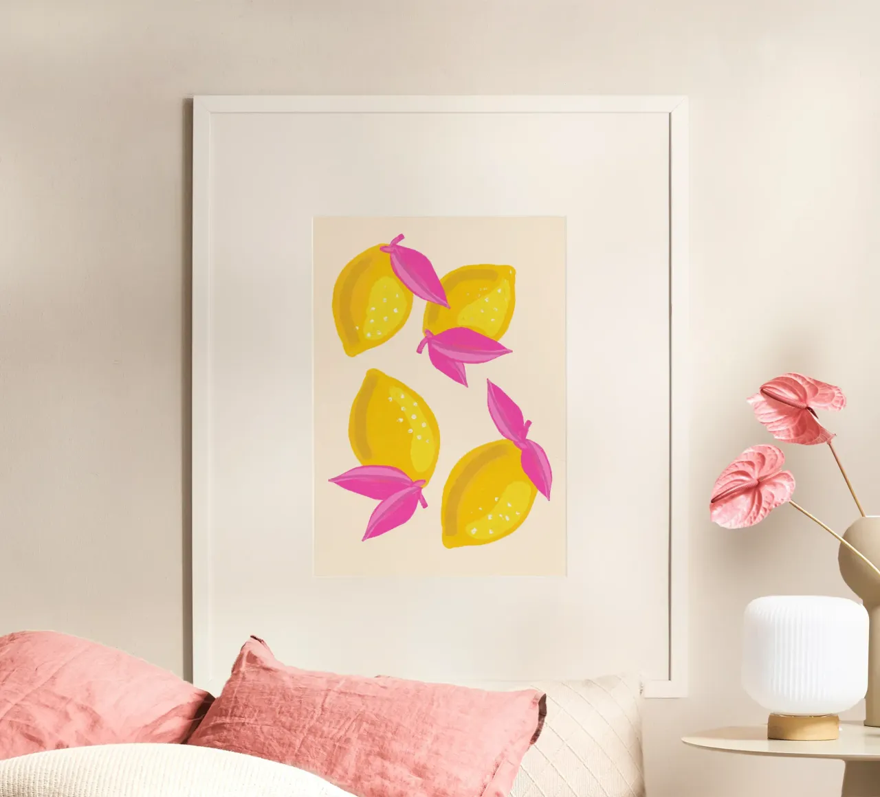 pinky lemon poster da designlenamarie