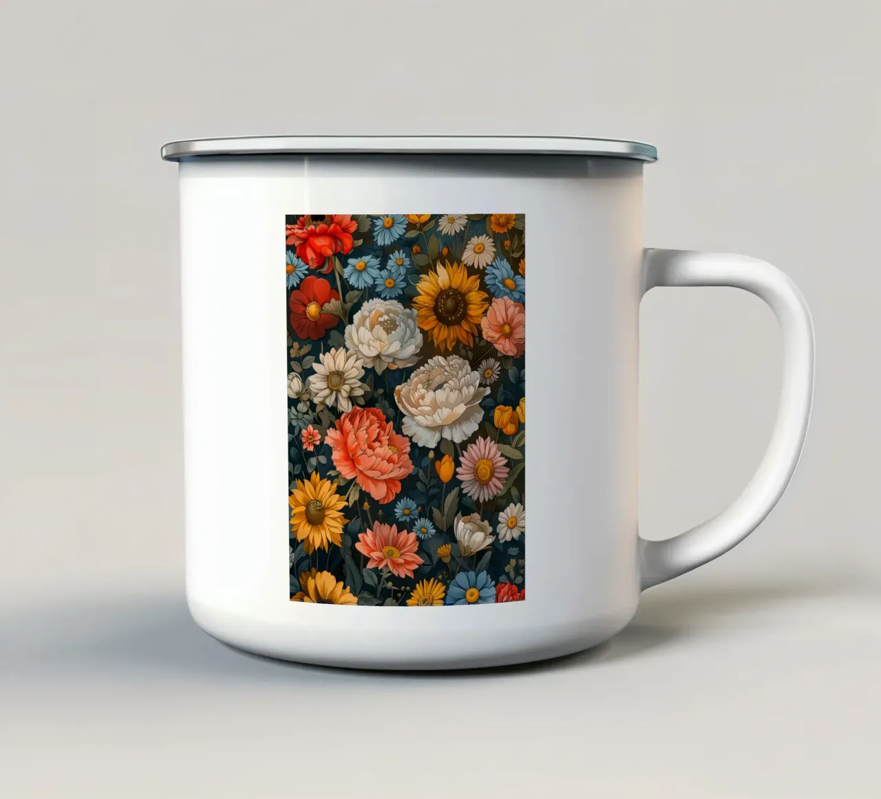 Flowers Garden A tazza in smalto da Mateo