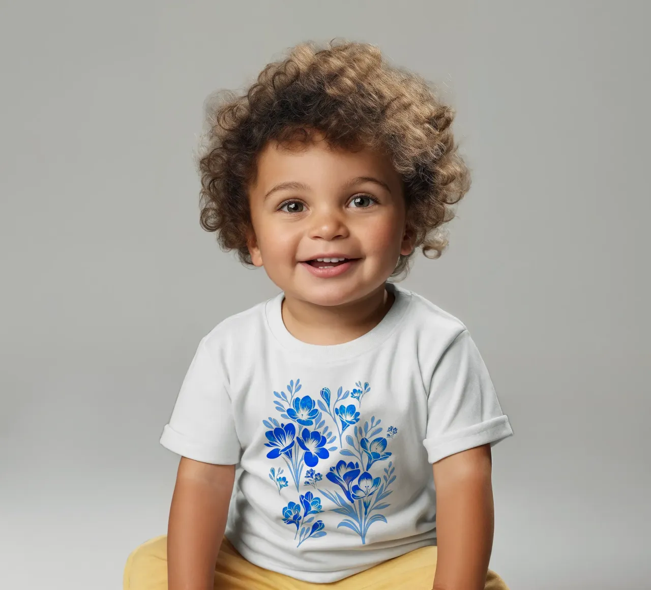 Freesia Flowers Blue baby t-shirt by SilverPegasus