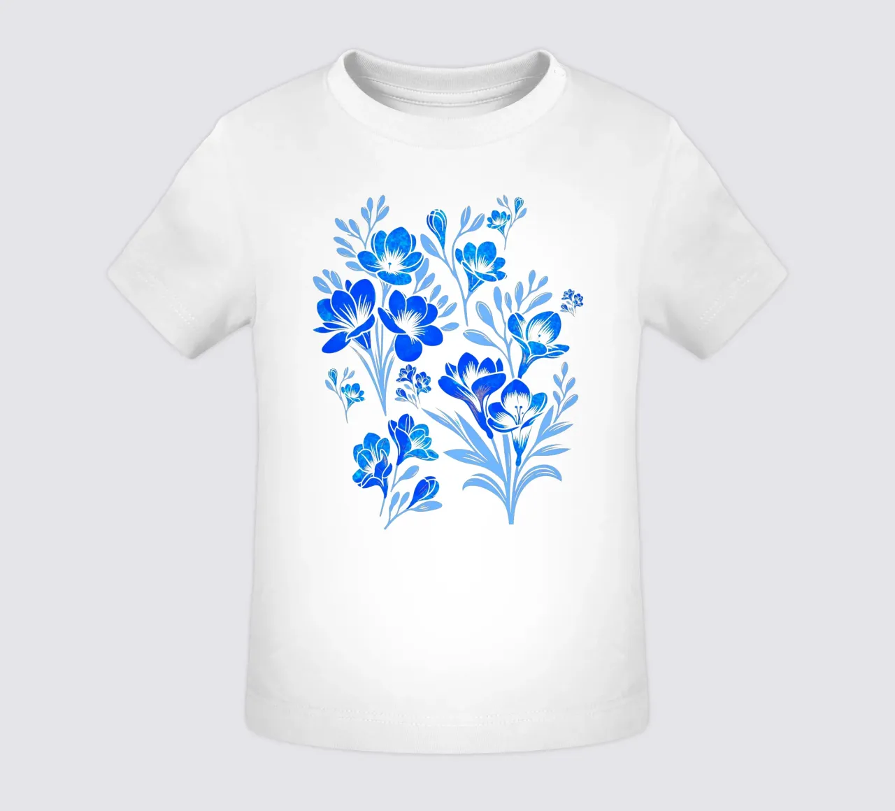 Freesia Flowers Blue baby t-shirt by SilverPegasus