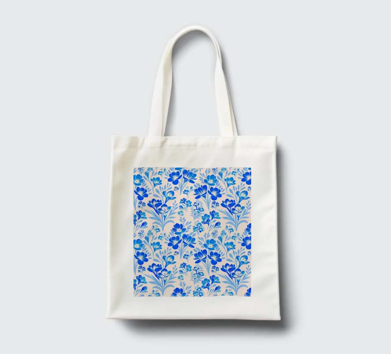 Freesia Flowers Blue tote bag by SilverPegasus