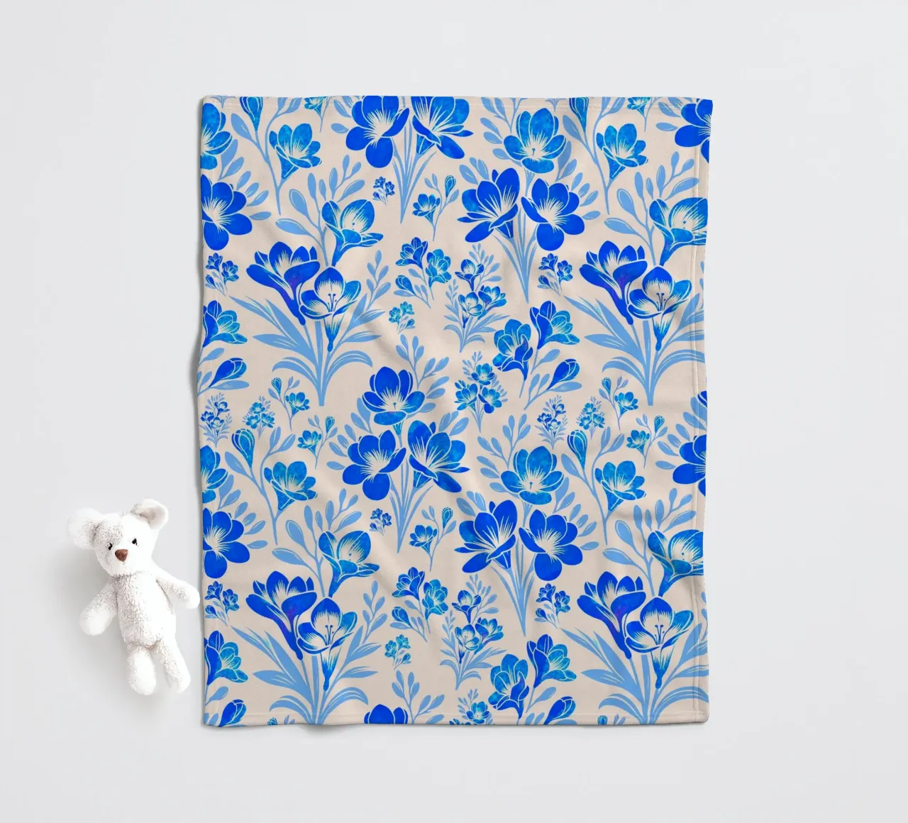 Fiori di fresia blu coperta in pile da SilverPegasus