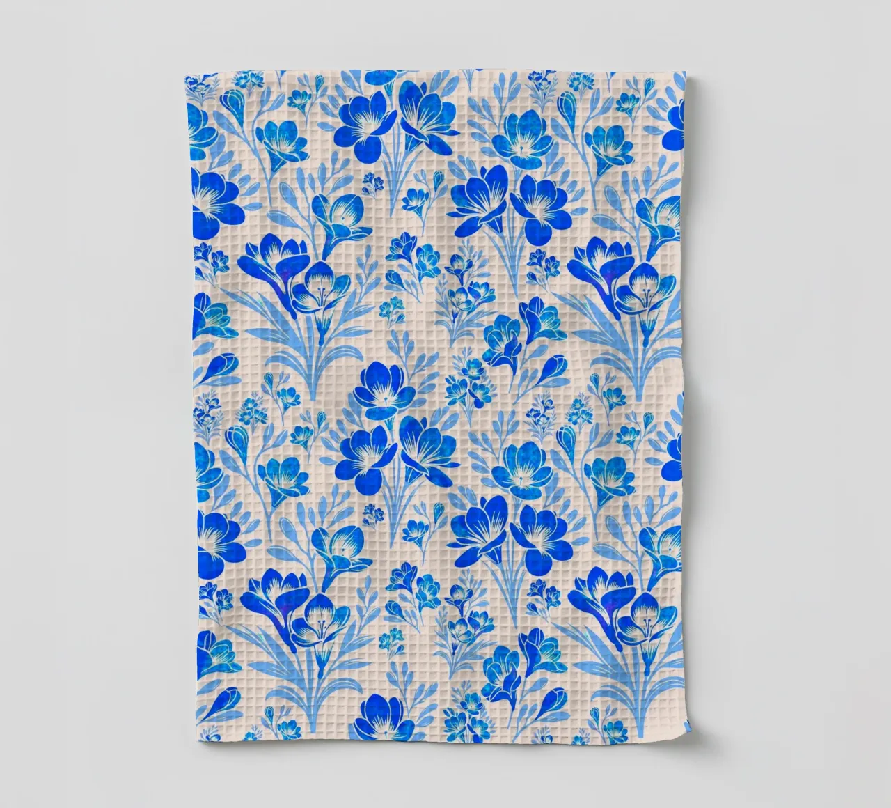 Fleurs de freesia bleu torchon de SilverPegasus