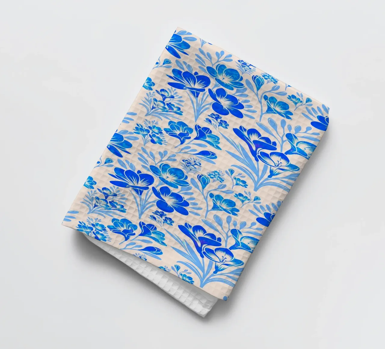 Fleurs de freesia bleu torchon de SilverPegasus
