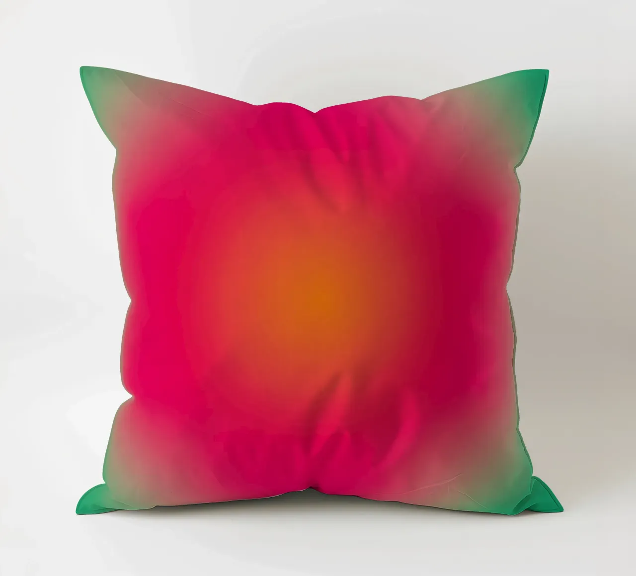 Delicato gradiente papavero verde rosso arancio cuscino da Katja Stehle Design