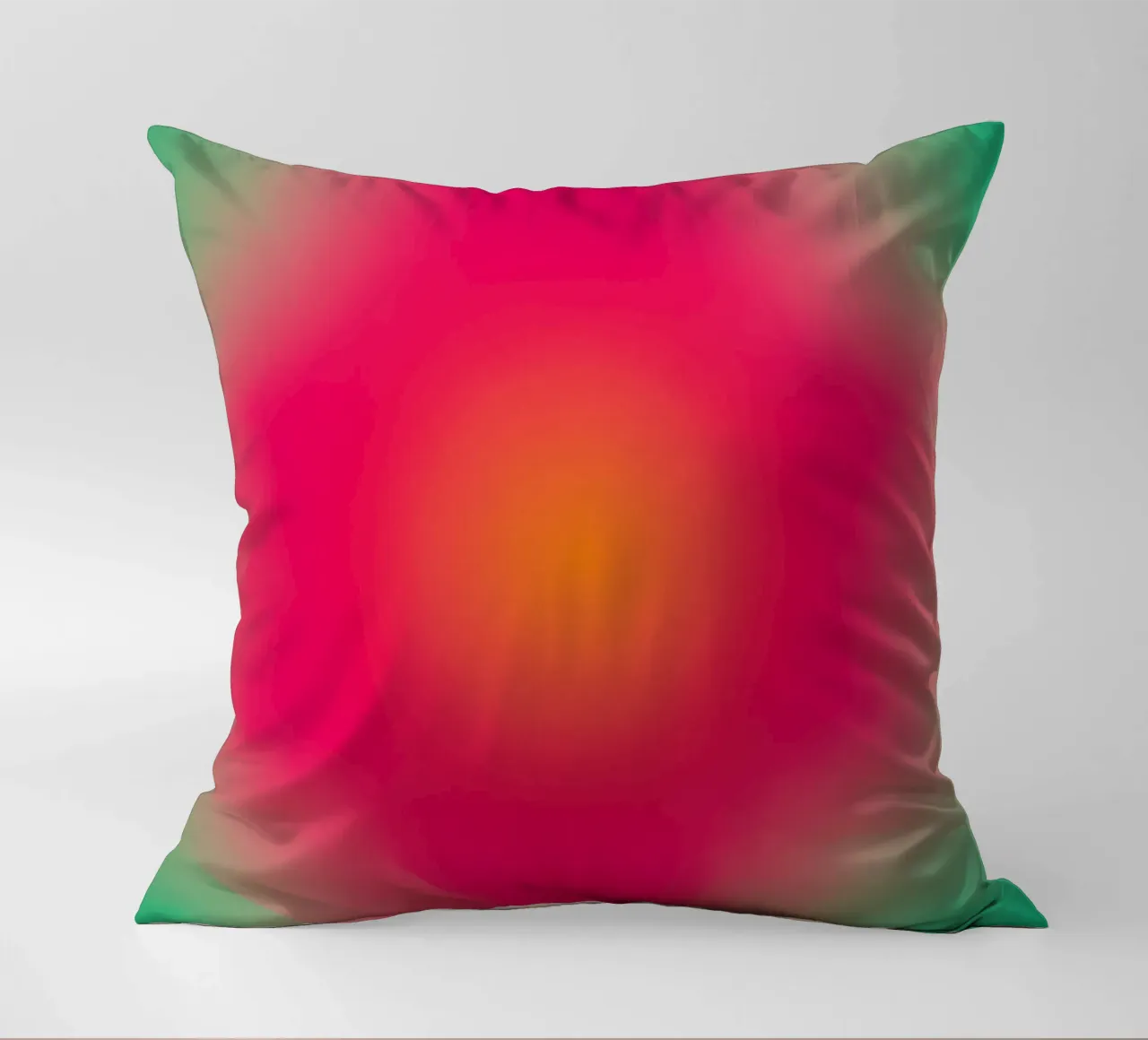 Delicato gradiente papavero verde rosso arancio cuscino da Katja Stehle Design