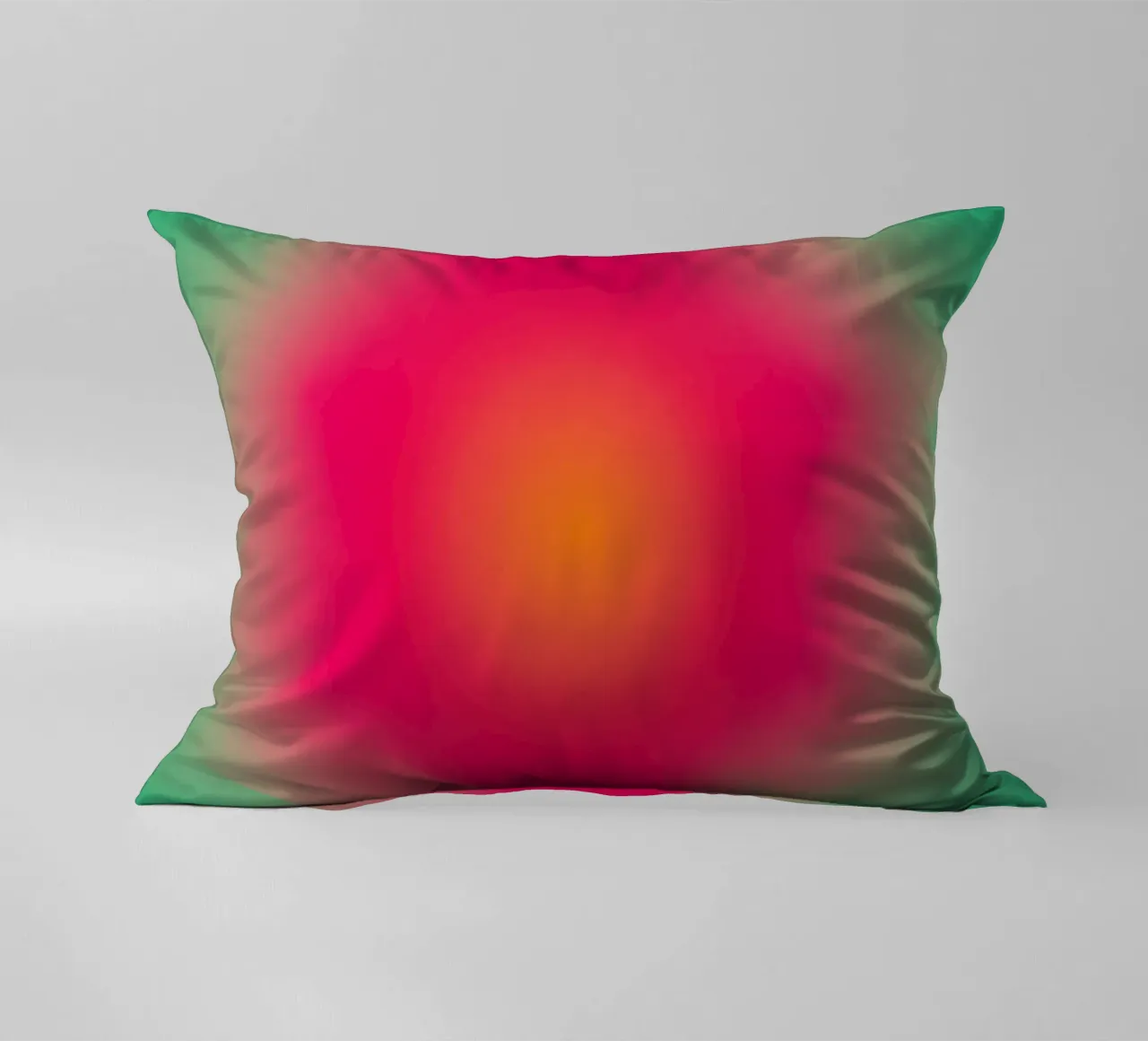 Delicato gradiente papavero verde rosso arancio cuscino da Katja Stehle Design