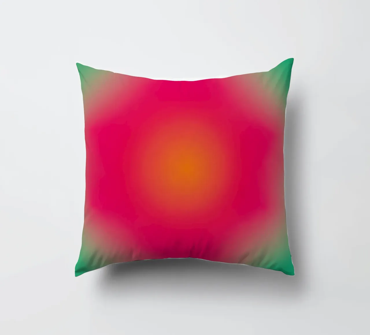 Delicato gradiente papavero verde rosso arancio cuscino da Katja Stehle Design