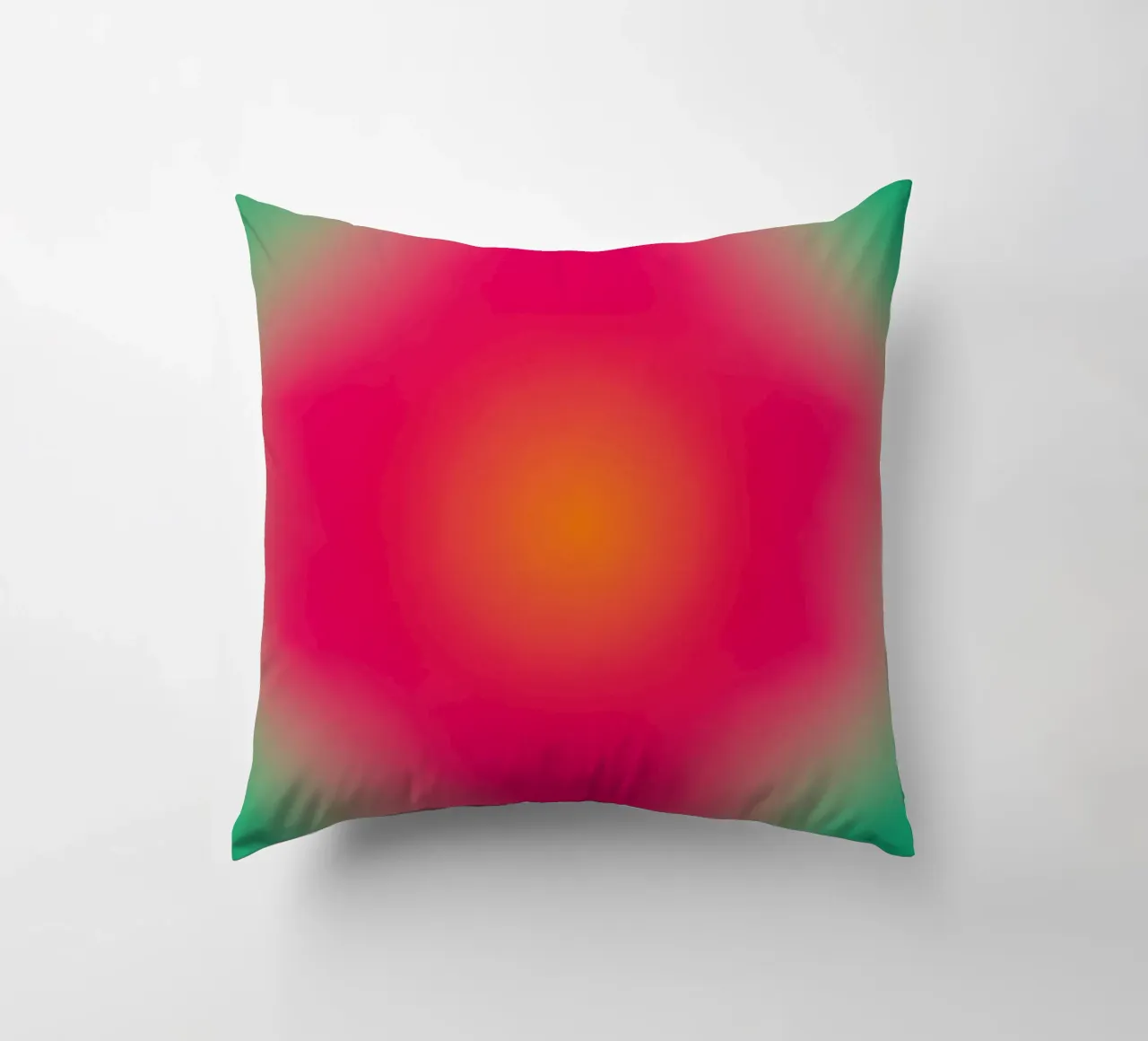 Delicato gradiente papavero verde rosso arancio cuscino da Katja Stehle Design