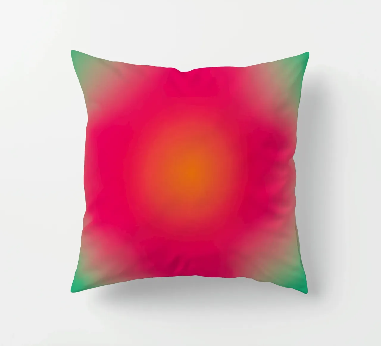 Delicato gradiente papavero verde rosso arancio cuscino da Katja Stehle Design