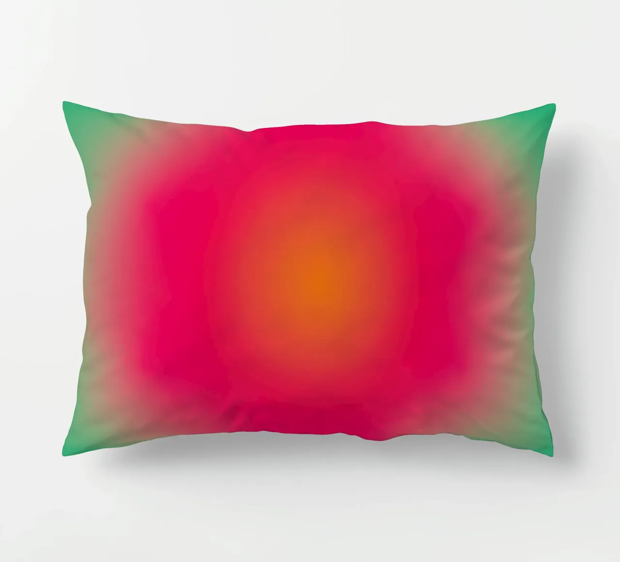 Delicato gradiente papavero verde rosso arancio cuscino da Katja Stehle Design